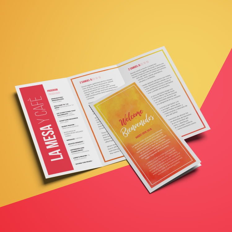 United Church of Chapel Pamphlet Design